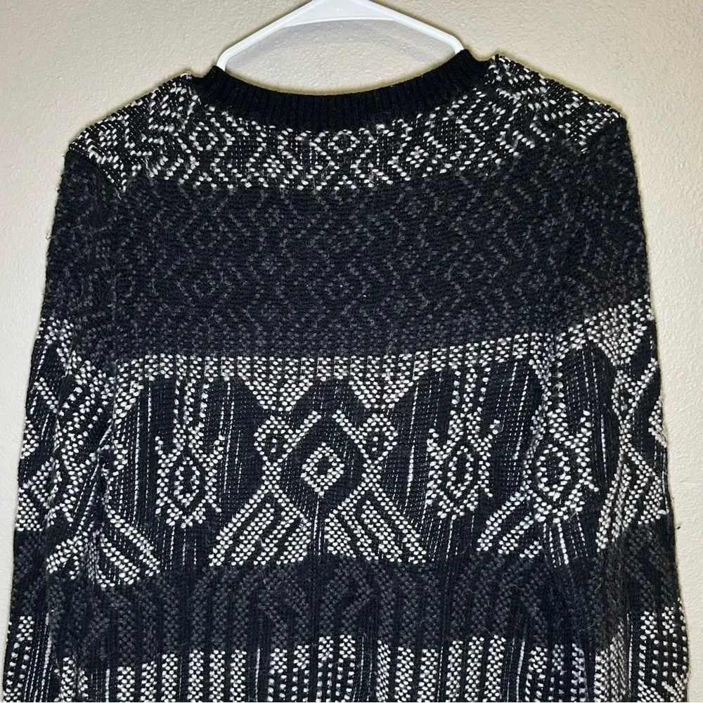 J. Crew Wool Cotton Blend Mixed Stitch Knit Crewneck Sweater Women’s Size Large